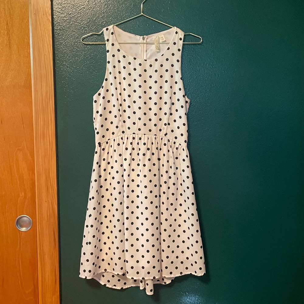 Black and White Polka Dot Dress. Size M